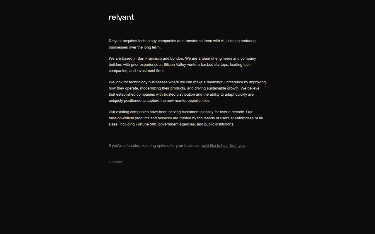 Reliant Computer Relyant | Transforming Software with AI